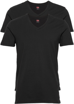 Levis Men V-Neck 2P T-shirts Short-sleeved Svart Levi´s*Betinget Tilbud