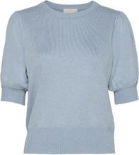 Liva Strik T-Shirt Pullover Blå Minus*Betinget Tilbud