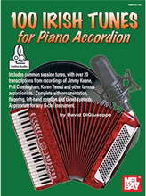 100 Irish Tunes for Piano Accordion trekkspill notebok