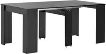 vidaXL Uttrekkbart spisebord høyglans svart 175x90x75 cm