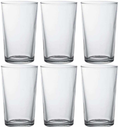 6x Drinkglazen/waterglazen transparant Chope hardglas 33 cl