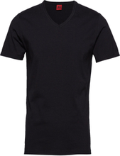 Basic V-Neck Tee T-shirts Short-sleeved Svart JBS*Betinget Tilbud