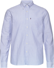 Casual Stripe Oxford B.d Shirt Skjorte Business Blå Lexington Clothing*Betinget Tilbud