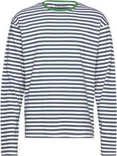 Dpcontrast Detail Striped Ls Shirt Tops T-Langærmet Skjorte Navy Denim Project