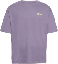 Dpsignature Print T-Shirt Tops T-Kortærmet Skjorte Purple Denim Project