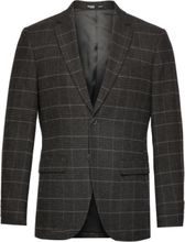 Slhslim-Eli Check Wool Blz B Noos Suits & Blazers Blazers Single Breasted Blazers Grey Selected Homme