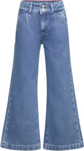 Wide Pleated Denim Pant Bottoms Jeans Bootcut Jeans Blue Tommy Hilfiger