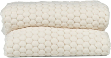 Maja Fleece Plaid Home Textiles Cushions & Blankets Blankets & Throws Creme Sagaform*Betinget Tilbud
