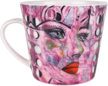 Moonlight Queen Pink With Ear Home Tableware Cups & Mugs Coffee Cups Pink Carolina Gynning