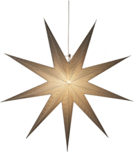 Paper Star 115Cm 9Point Home Decoration Christmas Decoration Christmas Lighting Christmas Starlights Silver Konstsmide