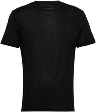 Wool/Tencel Short Sleve Top T-shirts Short-sleeved Svart Panos Emporio*Betinget Tilbud
