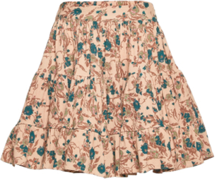 Bubble Viscose Skirt Kort Nederdel Multi/patterned By Ti Mo