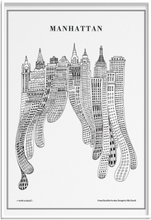 Manhattan Home Decoration Posters & Frames Posters Cities & Maps Multi/mønstret Olle Eksell*Betinget Tilbud