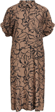 Objtiana Ss Shirt Dress A Ss Fair 22 Knælang Kjole Brown Object