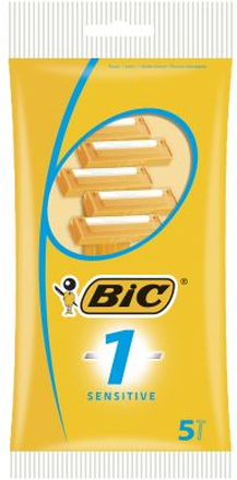 Bic BIC 1 Sensitive Engangsskraber, 5 stk.