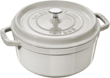La Cocotte - Round Cast Iron Home Kitchen Pots & Pans Casserole Dishes Cream STAUB