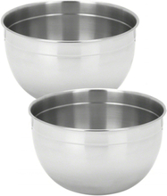 "Resto By Demeyere Bowl Set 2 Pcs Home Kitchen Baking Accessories Mixing Bowls Silver DEMEYERE"