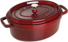La Cocotte - Oval Cast Iron, 3 Layer Enamel Home Kitchen Pots & Pans Red STAUB