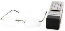 Leesbril Polaroid randloos S3433 gun/zwart met leeslampje