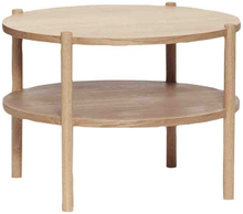 Hübsch rundt bord i egetræ - 44 cm