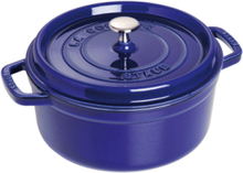 La Cocotte - Round Cast Iron, 3 Layer Enamel Home Kitchen Pots & Pans Casserole Dishes Blue STAUB