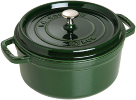 La Cocotte - Round Cast Iron, 3 Layer Enamel Home Kitchen Pots & Pans Casserole Dishes Green STAUB