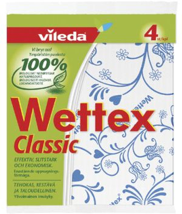 Vileda Klud Wettex Classic hvid, 4 stk.