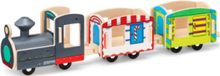 Bamse Trätågsset Toys Toy Cars & Vehicles Toy Vehicles Trains Multi/mønstret Bamse*Betinget Tilbud
