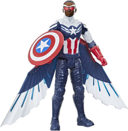 Marvel Avengers Titan Hero Series Captain America Toys Playsets & Action Figures Action Figures Multi/mønstret Marvel*Betinget Tilbud