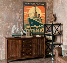 Vintage poster van de titanic