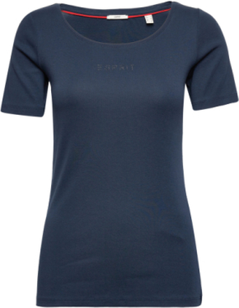 T-Shirts T-shirts & Tops Short-sleeved Marineblå Esprit Casual*Betinget Tilbud