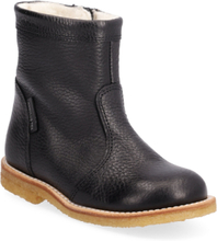 Boots - Flat - With Zipper Vinterstövlar Pull On Black ANGULUS
