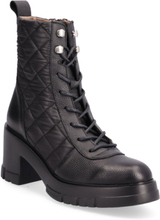Wild/Nylon Shoes Boots Ankle Boots Laced Boots Svart Wonders*Betinget Tilbud