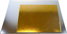 Fyrkantiga Tårtbrickor Guld & Silver 20 cm