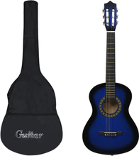 vidaXL Klassisk gitar 8-delers sett for nybegynnere 1/2 34" blå