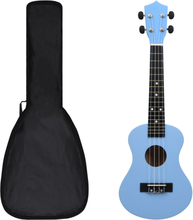 vidaXL Sopran-ukulele sett med veske for barn babyblå 23