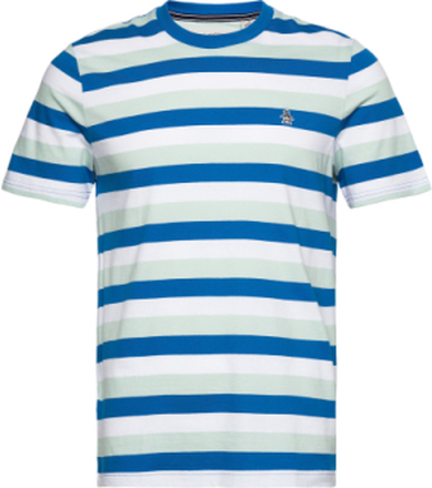 Jrsy Ao Stripe Fash Tops T-Kortærmet Skjorte Blue Original Penguin