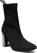 Biaellie Vol.2 Knit Boot Metallic Shoes Boots Ankle Boots Ankle Boots With Heel Black Bianco