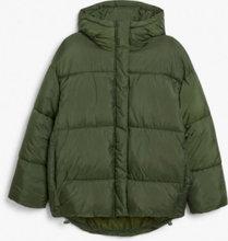 Oversized hooded puffer jacket - Green