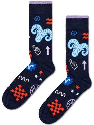 Happy Sock Zodiac Signs Aries Sock Marine gemustert Gr 36/40