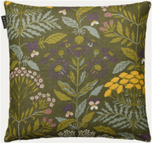 Midsummer Cushion Cover Home Textiles Cushions & Blankets Cushion Covers Grønn LINUM*Betinget Tilbud