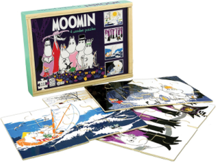 Moomin - 4 Wooden Puzzles - Tammy Toys Puzzles And Games Puzzles Wooden Puzzles Multi/mønstret MUMIN*Betinget Tilbud