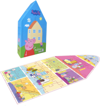 Peppa Pig Shaped Puzzle House Toys Puzzles And Games Puzzles Multi/mønstret Gurli Gris*Betinget Tilbud