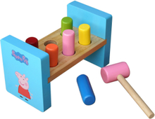 Peppa Pig Wooden Hammerbench Toys Baby Toys Educational Toys Hammer Bench Toy Multi/mønstret Gurli Gris*Betinget Tilbud