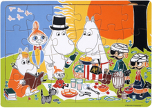 Moomin Wooden Frame Puzzle - Picnic Toys Puzzles And Games Puzzles Wooden Puzzles Multi/mønstret MUMIN*Betinget Tilbud