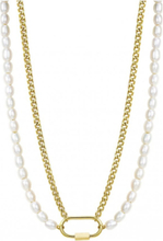 Sienna Pearl Necklace Gold Accessories Jewellery Necklaces Chain Necklaces Gold Bud To Rose