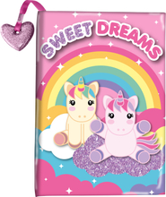 Dagboek Sweet Dreams unicorns/eenhoorns met glitter