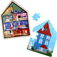 Moomin House - Wooden Frame Puzzle Toys Puzzles And Games Puzzles Wooden Puzzles Multi/patterned MUMIN
