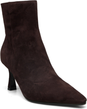 High Heel Stilletto Bootie Shoes Boots Ankle Boots Ankle Boot - Heel Brun Apair*Betinget Tilbud