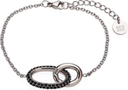 Harper Bracelet Black/Silver Accessories Jewellery Bracelets Chain Bracelets Sølv Bud To Rose*Betinget Tilbud